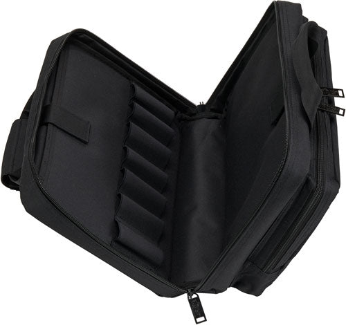 US PeaceKeeper P21205 Micro Mini Range Bag Black - 5 Pistol Mag Holders, Ripstop Nylon