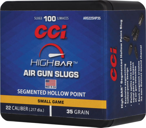 CCI High Bar Air Gun Slugs 22 Caliber 35gr Segmented Hollow Point 100 Rd Box