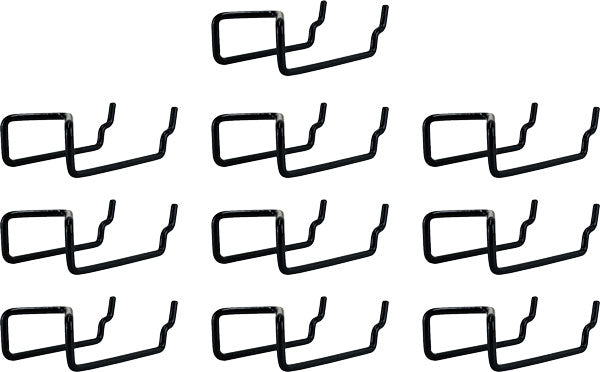 Gun Storage Solutions Slatwall/Pegboard Vertical Gun Cradles 10-Pack - Black Vinyl Coated