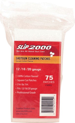 Slip 2000 Cleaning Patches 3" Square .12/.16/.20GA 75-Pack