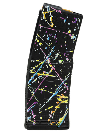 Amend2 MOD-3 AR-15 5.56 NATO/.223 Rem 30-Rd Polymer Magazine - Neon Splatter