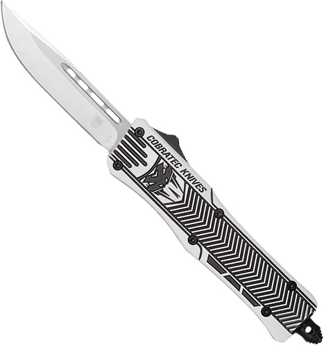 CobraTec Knives CTK-1 Medium 3 inch OTF D2 Drop Point Cerakote Arctic White