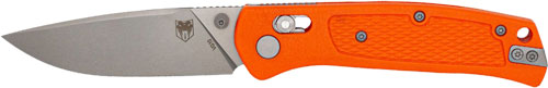 CobraTec Knives EDC Scout Bar Lock 3.12" VG-10 Drop Point Orange Grivory Folding Knife