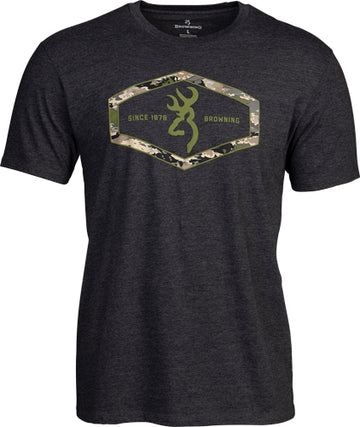 Browning Hexlock Short Sleeve T-Shirt Dark Gray X-Large