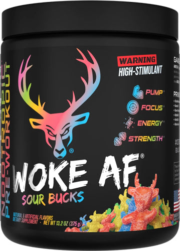 Bucked Up Woke AF Pre-Workout Powder Sour Bucks 30 Servings