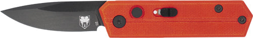 CobraTec Knives Stinger 1.9" D2 Auto Folding Knife - Red/Black G-10