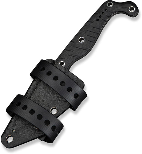 Civivi Knives Sokn 2.82" Fixed Blade Black Stonewashed Nitro-V - Black G10 Handle - Kydex Sheath