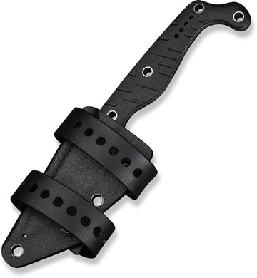 Civivi Knives Sokn 2.82" Fixed Blade Black Stonewashed Nitro-V - Black G10 Handle - Kydex Sheath