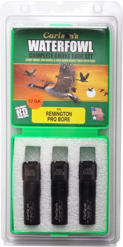 Carlsons Waterfowl Extended Choke Tube 12 Gauge Rem Pro Bore 3-Pack - Close/Mid/Long Range