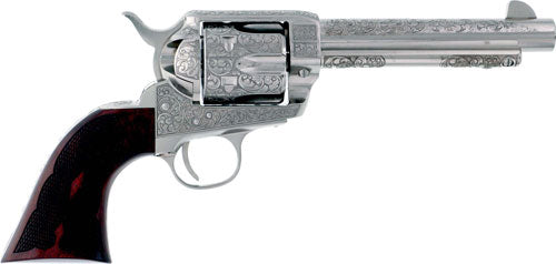 Cimarron Buffalo Bill Cody .357 Mag/.38 Special 5.5" 6-Shot SAO Revolver - Engraved Nickel