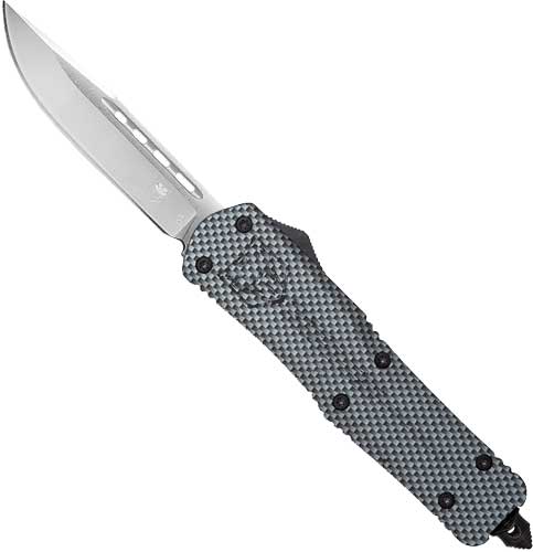 CobraTec Knives Small FS-3 3" OTF Automatic Drop Point Plain D2 Steel Carbon Fiber Handle
