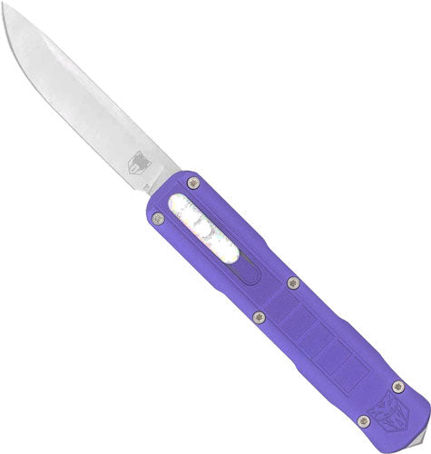 CobraTec Knives Small Raptor OTF 2.5" D2 Drop Point Purple Aluminum