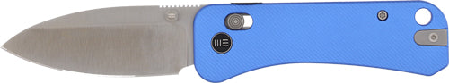 WE Knife Banter 2 2.87" S35VN Satin Folding Crossbar Lock Knife - Blue Aluminum
