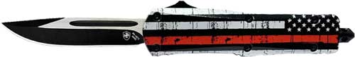 Templar Knife Large OTF Back The Red 3.5" Black Drop Point Automatic Knife