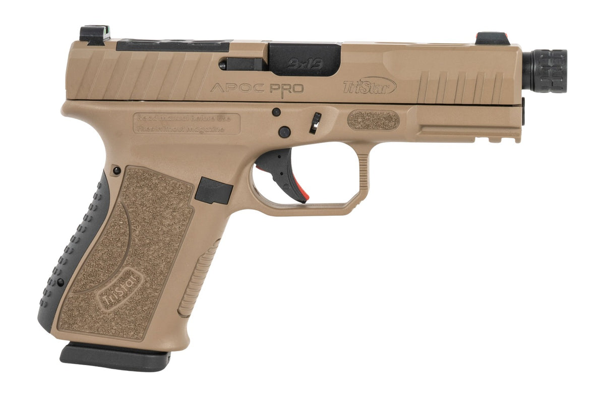 TriStar APOC Pro 9mm Luger 4.5" 15+1 Semi-Auto Pistol - FDE, Threaded, Optic Ready