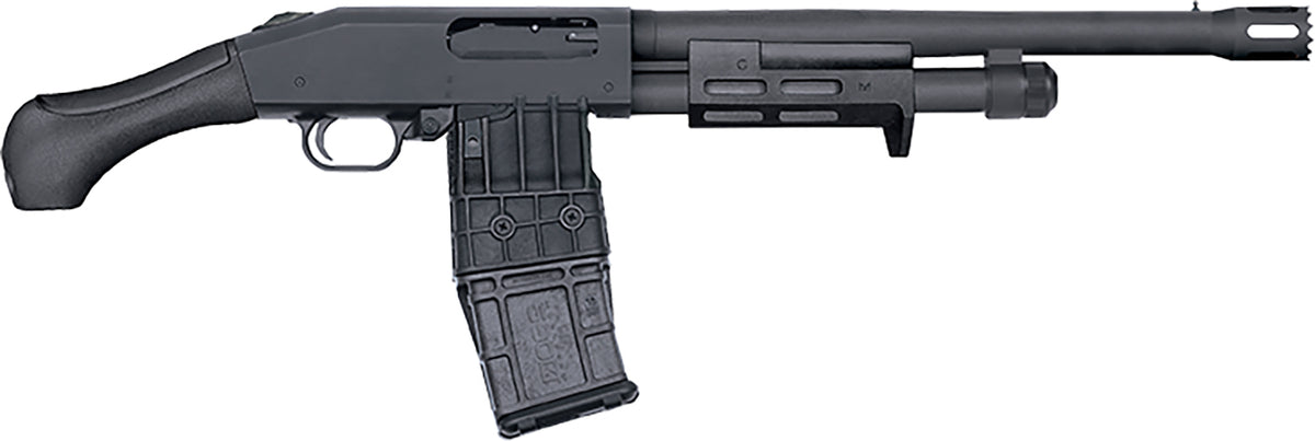 Mossberg 590M Standoff 12 Gauge 14.375" 10+1 Pump-Action Shotgun - Parkerized, M-LOK Forend, Birdshead Grip
