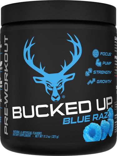 Bucked Up Pre-Workout Blue Raz 30 Servings Powder