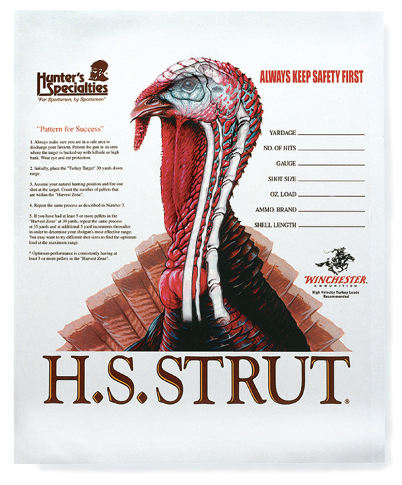 HS Strut Turkey Targets 11" x 11" 12-Pack - Paper Shotgun Patterning Targets