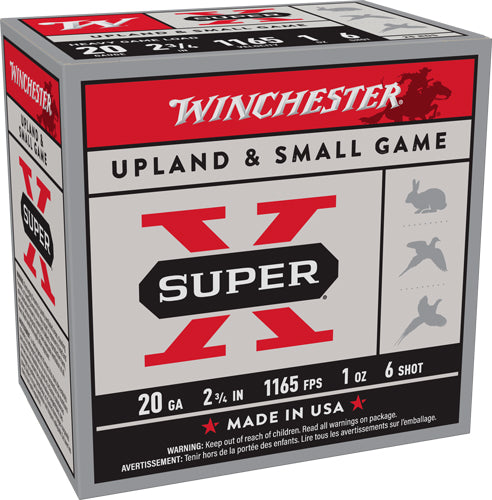 Winchester Ammunition Super-X 20 Gauge 2.75" 1 oz #6 Shot 1165 fps - 250 Rd Case