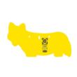 Caldwell AR500 Coyote Target 3/8" AR500 Steel Yellow Reactive Target