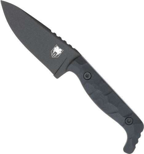 CobraTec Knives Kingpin 4" Fixed Blade D2 Steel Drop Point Black G-10 w/Kydex Sheath