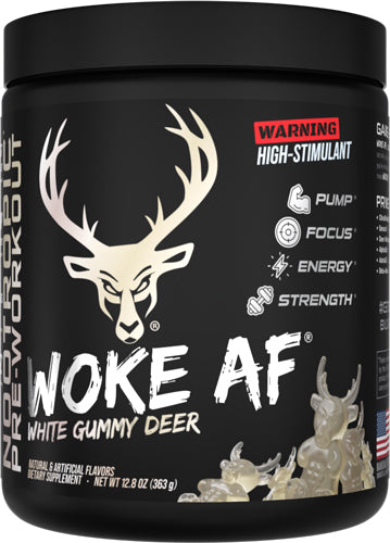 Bucked Up Woke AF Pre-Workout White Gummy Deer 30 Servings