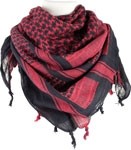 Red Rock Gear Shemagh Head Wrap 42" x 42" Cotton Red/Black