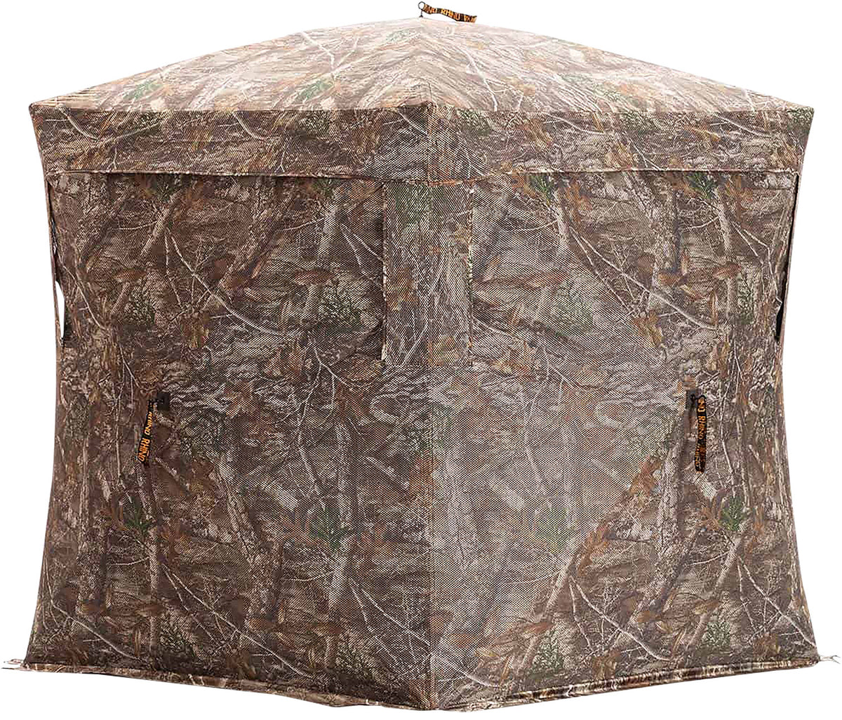 Rhino Blinds R150 150 Denier See-Through 3-Person Ground Blind - Realtree Edge