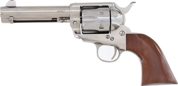 Cimarron Man With No Name .357 Mag/.38 Special 4.75" 6-Shot SAO Revolver - Silver Snake