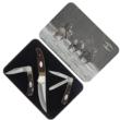 Old Timer 3-Piece Fixed/2 Folder Combo Sawcut Handle Stainless Steel Knife Set - Gift Tin