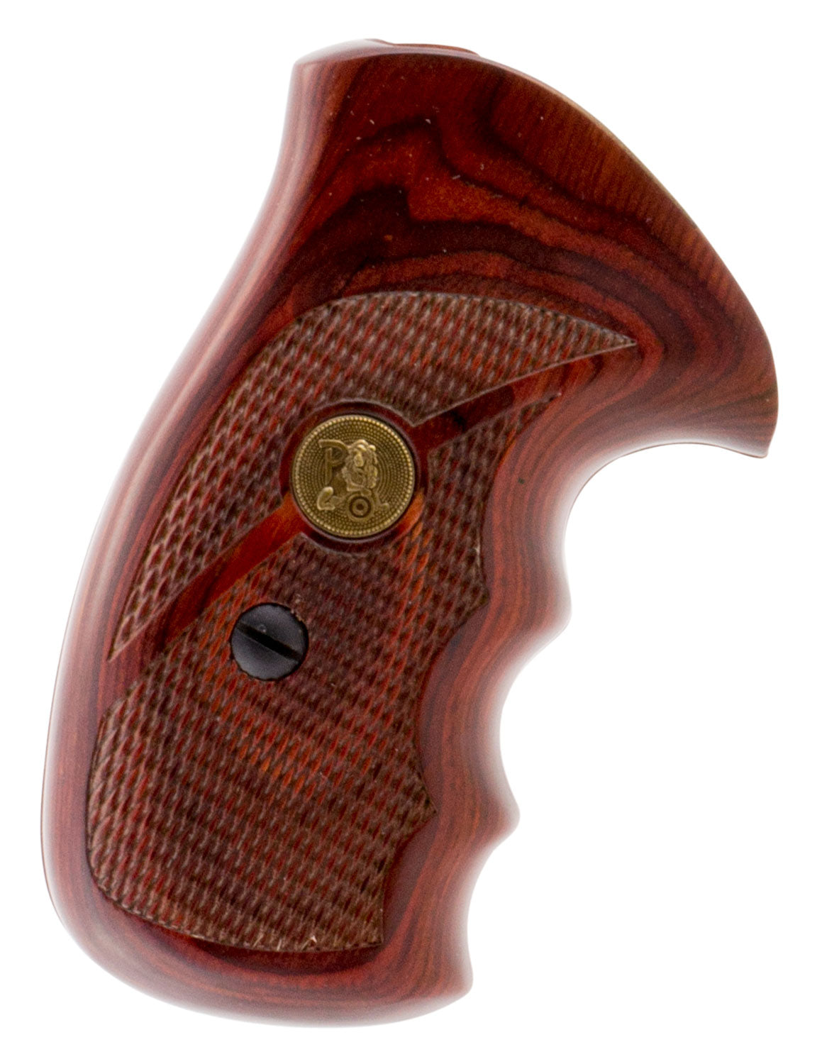 Pachmayr Renegade Wood Laminate Grips S&W K&L-Frame Round Butt Rosewood Checkered