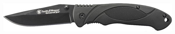 Smith & Wesson Extreme Ops 3.3" Clip Point Folding Knife - Black