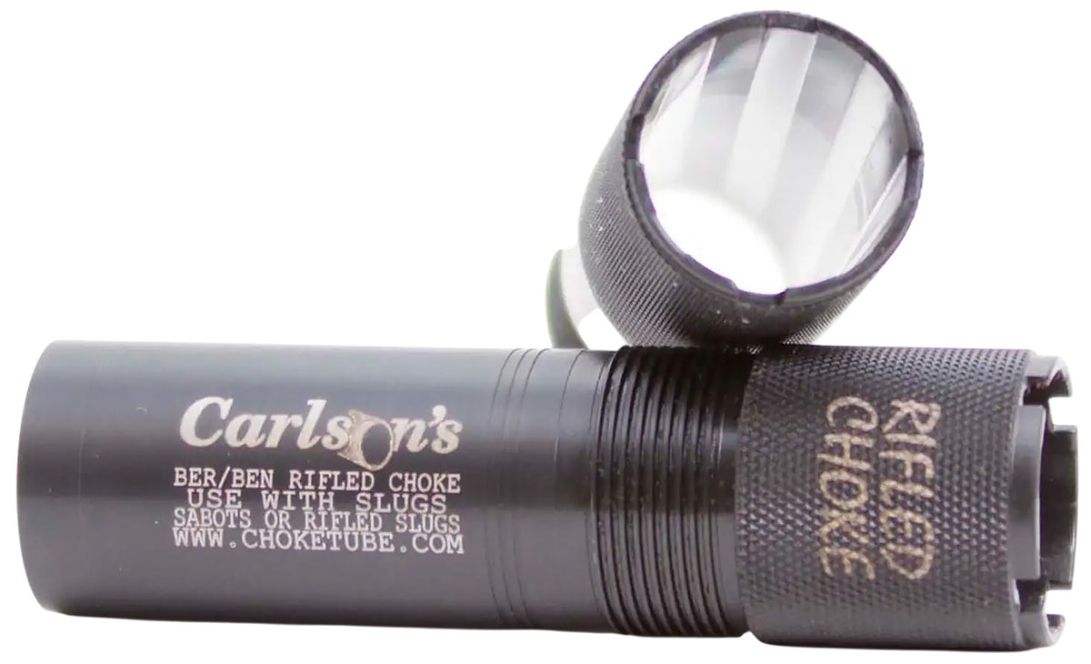 Carlsons 12 Gauge Rifled Choke Tube - Beretta/Benelli Mobil - Matte Black 304 Stainless Steel