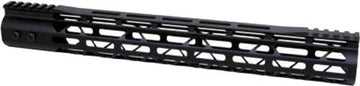 Guntec USA 15\" M-LOK Ultra Light Free Float Handguard - Matte Black