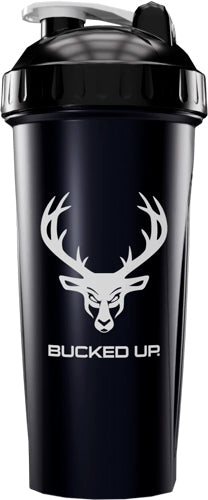 Bucked Up 28oz Black & White BPA-Free Shaker Bottle