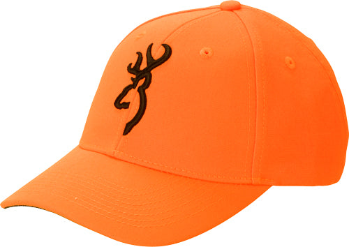 Browning Safety Cap Blaze Orange Polyester Adjustable - 3-D Buckmark Logo