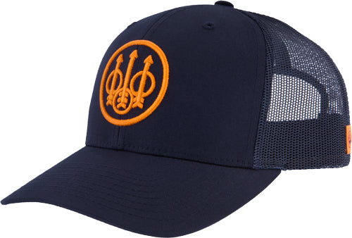 Beretta Straightpull Trucker Hat Navy Mesh Back - Adjustable Snapback