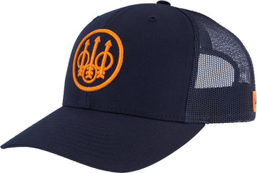 Beretta Straightpull Trucker Hat Navy Mesh Back - Adjustable Snapback