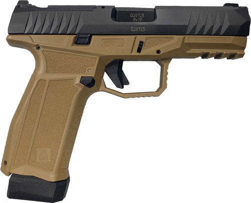 Global Ordnance AREX Delta Gen 2 X OR 9mm 4" 17+1 Semi-Auto Pistol - Black Slide / FDE Frame
