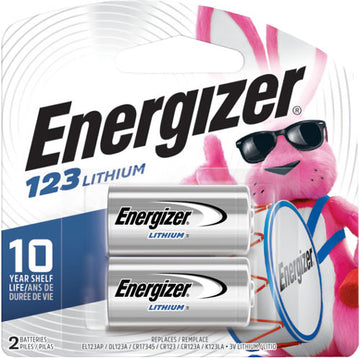 Energizer CR123A 3V Lithium Photo Battery 1500 mAh (2-Pack)