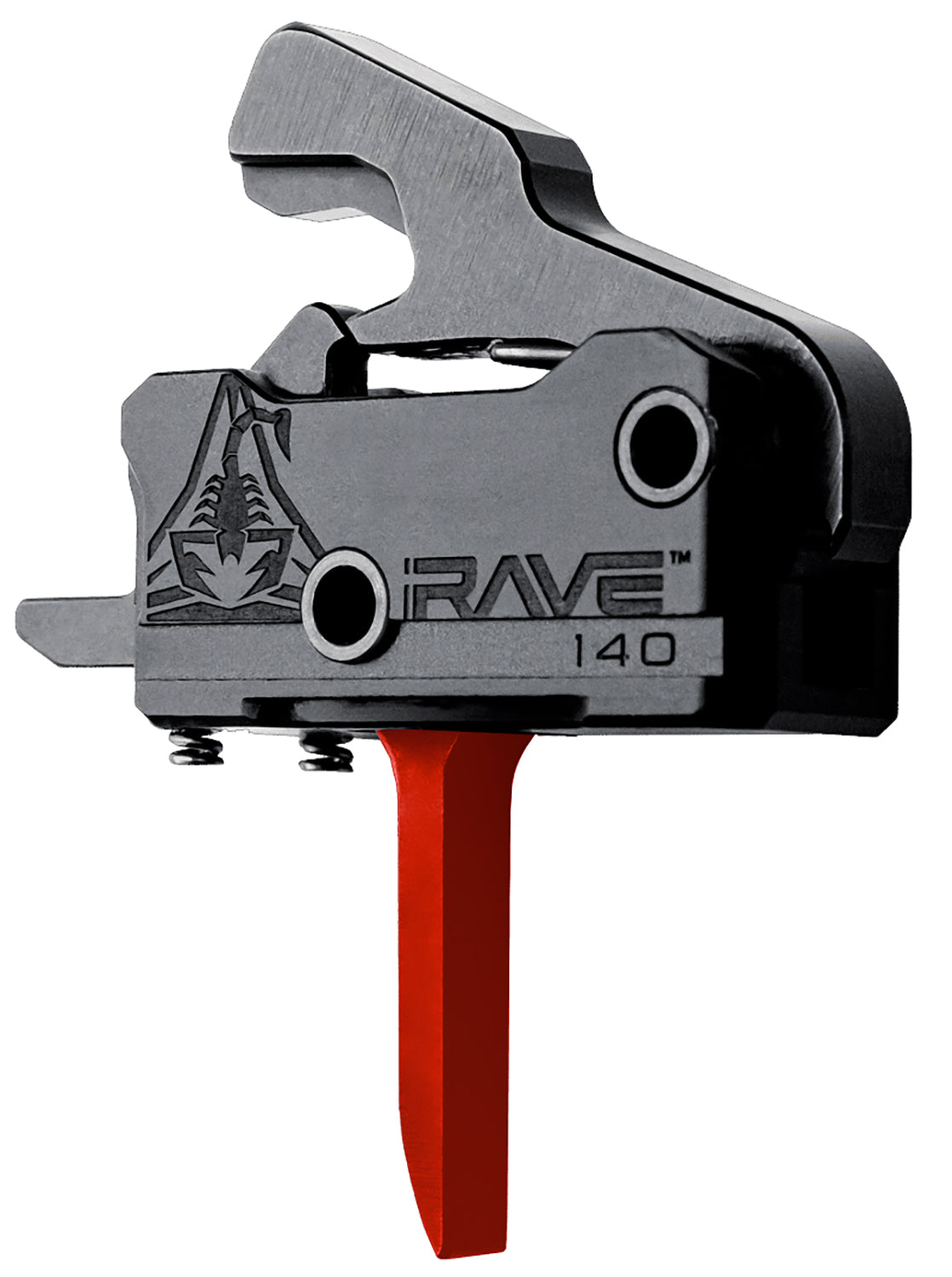 Rise Armament RAVE 140 Single-Stage Flat Trigger 3.5 lb Red AR-15 - Anti-Walk Pins