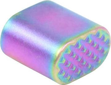 Guntec USA AR-15 Extended Mag Release Button Rainbow PVD Coated