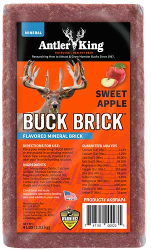 Antler King Sweet Apple Buck Brick 4 lb Mineral Block
