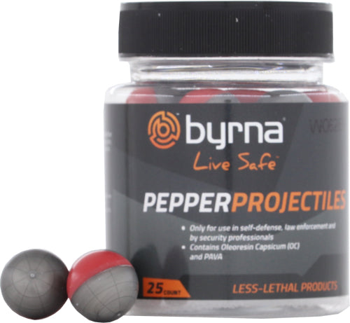 Byrna Technologies Pepper Projectiles .68 Cal 25-Count Tube