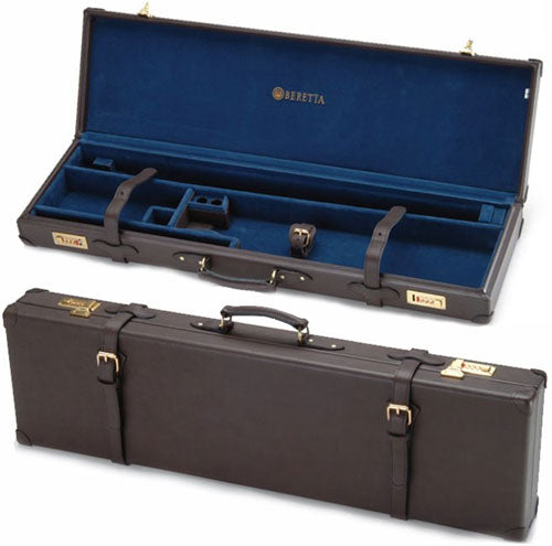 Beretta SVPD104 Hard Leather Over/Under Shotgun Case - 32" Barrels - Brown