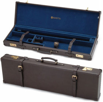 Beretta SVPD104 Hard Leather Over/Under Shotgun Case - 32" Barrels - Brown