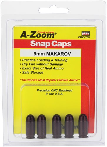 A-Zoom 15132 Pistol Snap Caps 9mm Makarov 5-Pack