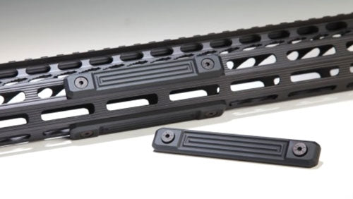Guntec USA Neoprene Grip Panel 3-Pk M-LOK Black Aluminum 4 in