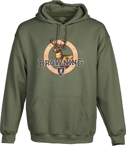 Browning Vintage Emblem Hoodie Whitetail Green XL