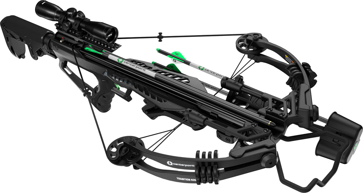 Centerpoint Tradition 405 Crossbow 405 FPS 146 ft-lbs Adjustable Stock Black